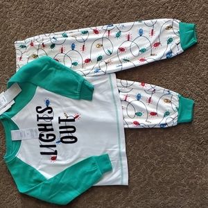 Toddler Boys Girls Jellifish Christmas LIGHTS OUT Pajamas Size 2T 3T 4T NWT
